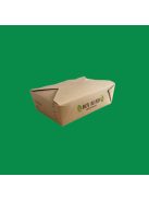 Papír kraft menübox 2 000 ml, főételes, barna, Box Again
