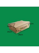 Papír kraft menübox 2 000 ml, főételes, barna, Box Again