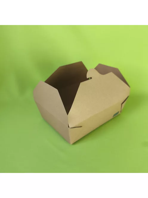 Papír kraft menübox 2 000 ml, főételes, barna