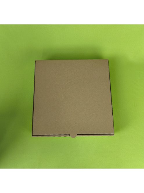 Pizzadoboz 28 cm x 28 cm x 5 cm, barna nyomatlan 