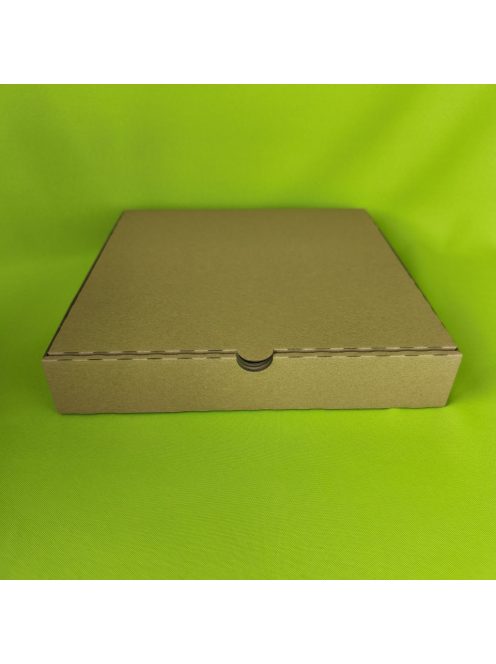 Pizzadoboz 28 cm x 28 cm x 5 cm, barna nyomatlan 