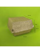 Papír hamburger doboz 115 × 115 mm × 90 mm Kraft