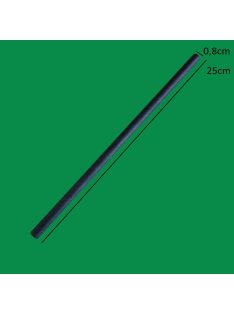 Papír szívószál, fekete 25 cm