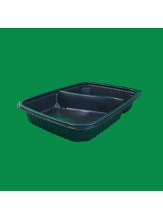 Ovális tál 1100 ml kétrészes alj, fekete