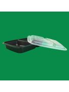 Ovális tál 1100 ml kétrészes alj, fekete