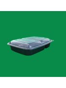 Ovális tál 1100 ml kétrészes alj, fekete