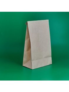 Papírtasak, talpas, redős 210 mm x 310 mm + 120 mm, barna