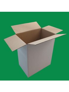   Önrekeszes boros kartondoboz, 6 palackos fehér-barna 234x155x330 mm