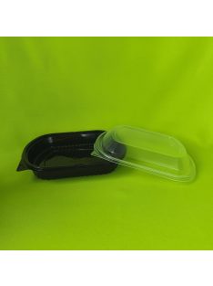 Ovális tál 1200 ml fekete alj+tető