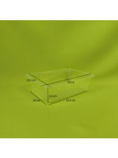 Síkperemes átlátszó tál 1000 ml