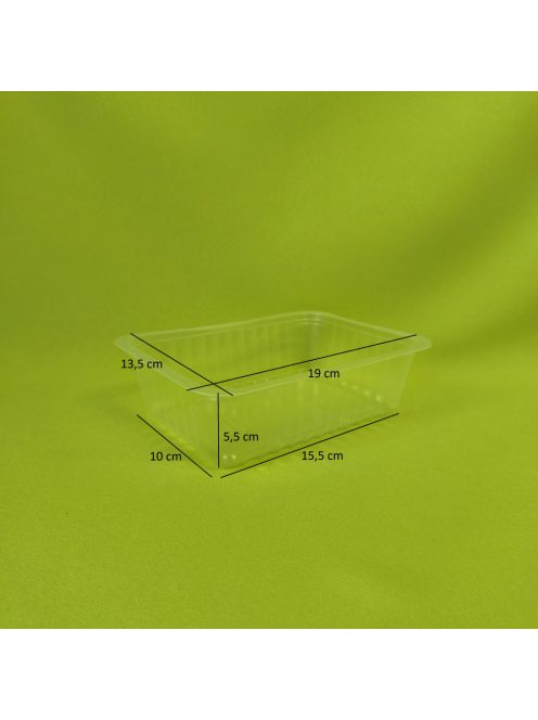 Síkperemes átlátszó tál 1000 ml