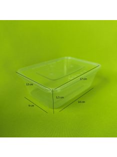   Fröccsöntött univerzális tál 750 ml átlátszó alj + tető