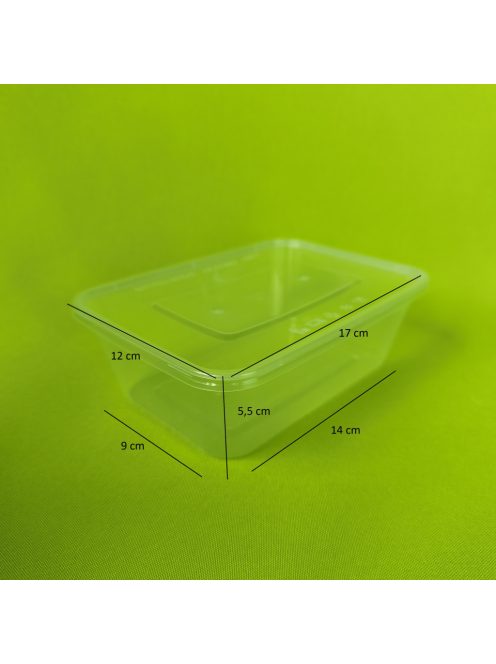 Fröccsöntött univerzális tál 750 ml átlátszó alj + tető