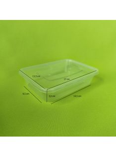   Fröccsöntött univerzális tál 500 ml átlátszó alj + tető