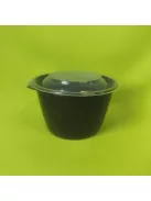 Leveses tál 750 ml alj, fekete