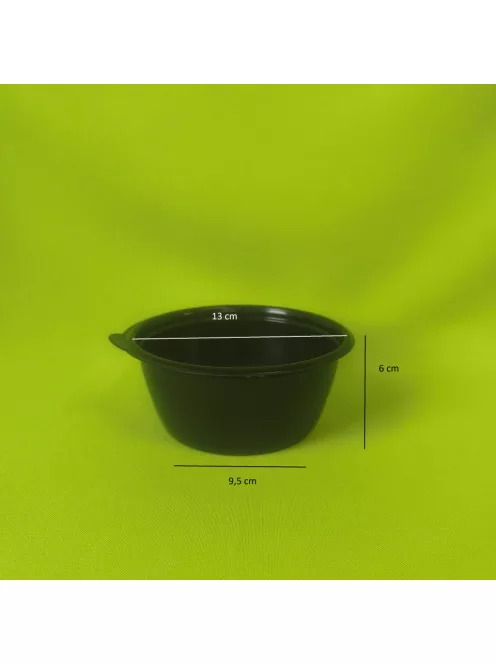 Leveses tál 500 ml, fekete