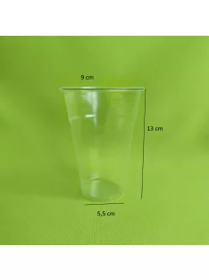 Műanyag pohár 400 ml, átlátszó