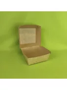 Papír hamburger doboz 115 × 115 mm × 90 mm Kraft 