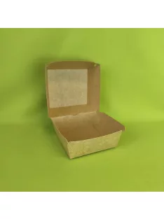 Papír hamburger doboz 115 × 115 mm × 90 mm Kraft 