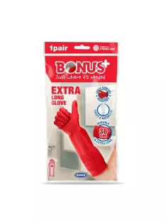 Bonus Extra hosszú gumikesztyű piros L