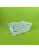 Univerzális tál, fröccsöntött 750 ml alj + tető