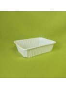 Csapott főételes 750 ml alj fehér