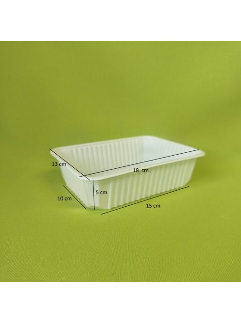 Csapott főételes 750 ml alj fehér