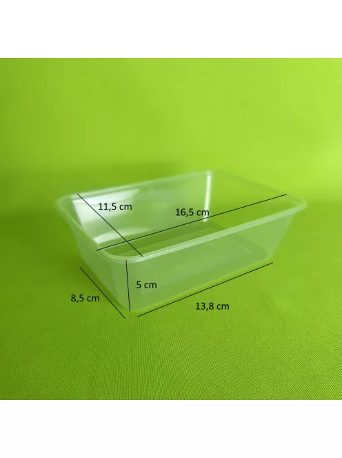 Fröccsöntött univerzális tál 650 ml átlátszó alj + tető
