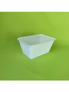 Fröccsöntött univerzális tál 1000 ml fehér alj+tető