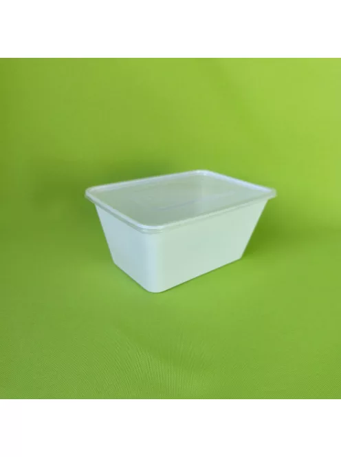 Fröccsöntött univerzális tál 1000 ml fehér alj+tető