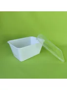 Fröccsöntött univerzális tál 1000 ml fehér alj+tető