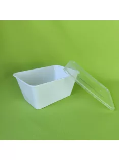 Fröccsöntött univerzális tál 1000 ml fehér alj+tető