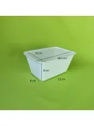 Fröccsöntött univerzális tál 1000 ml fehér alj+tető