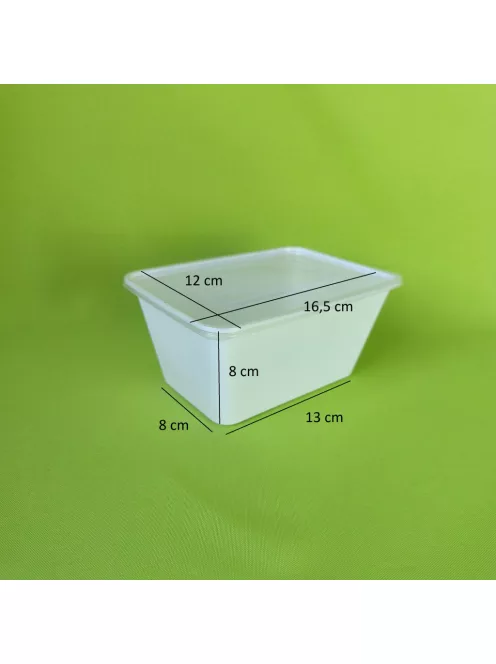 Fröccsöntött univerzális tál 1000 ml fehér alj+tető