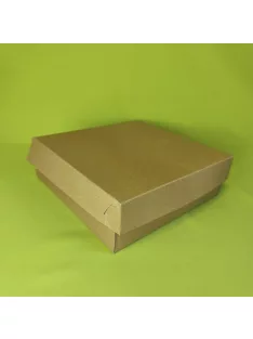 Süteményes papírdoboz 25 cm x 25 cm x 8 cm, fémezett