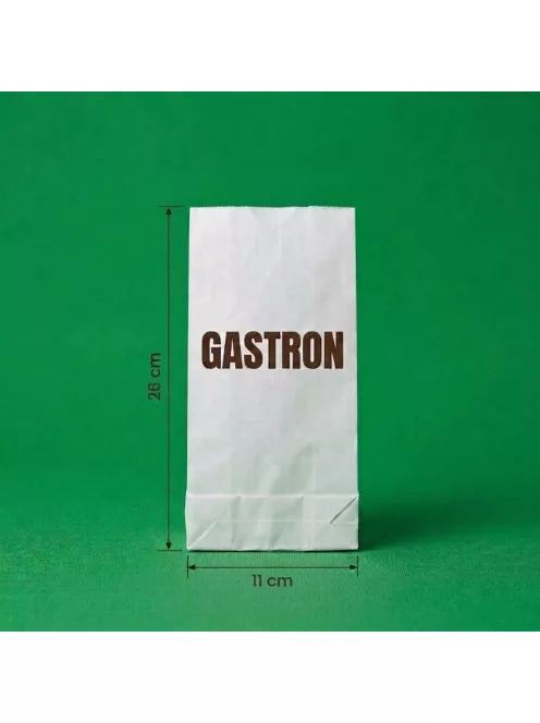Egyedi papírtasak 0,5 kg 110 mm x 260 mm, fehér
