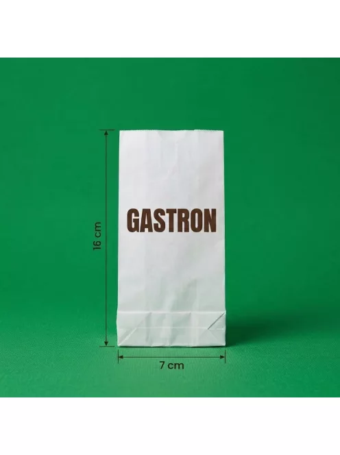 Egyedi aprócikk papírtasak 0,1kg 70 mm x 160 mm, fehér