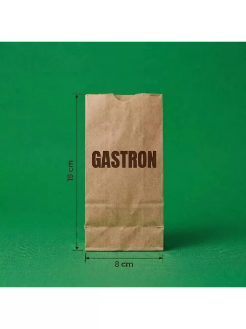 Egyedi aprócikk papírtasak 0,2kg 80 mm x 190 mm, barna