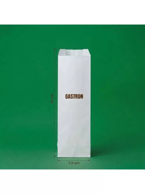 Egyedi evőeszköz tasak, 75 mm x 210 mm,  fehér