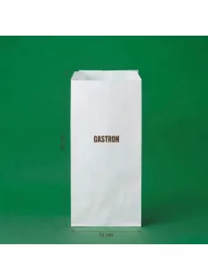 Egyedi gyros tasak, 120 mm x 240 mm,  fehér