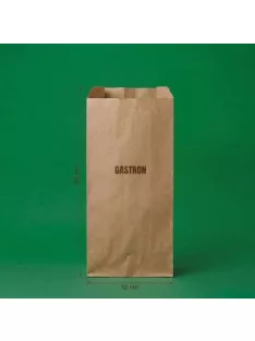 Egyedi gyros tasak, 120 mm x 240 mm,  barna