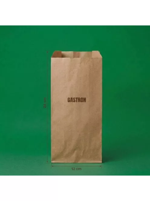 Egyedi gyros tasak, 120 mm x 240 mm,  barna