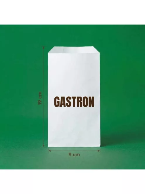 Egyedi hot-dog tasak, 190 mm x 90 mm, fehér