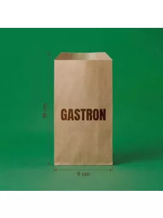 Egyedi hot-dog tasak, 190 mm x 90 mm,  barna