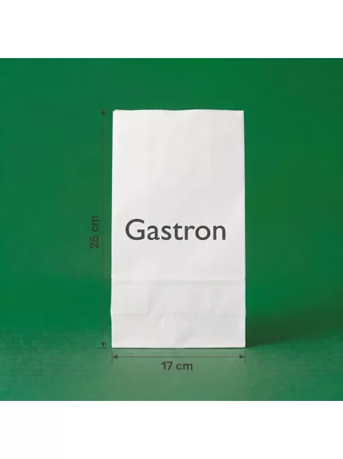 Egyedi pékáru papírtasak 1,25 kg 170 mm x 260 mm, fehér
