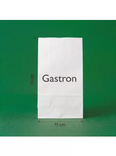 Egyedi pékáru papírtasak 1,5 kg 170 mm x 350 mm, fehér