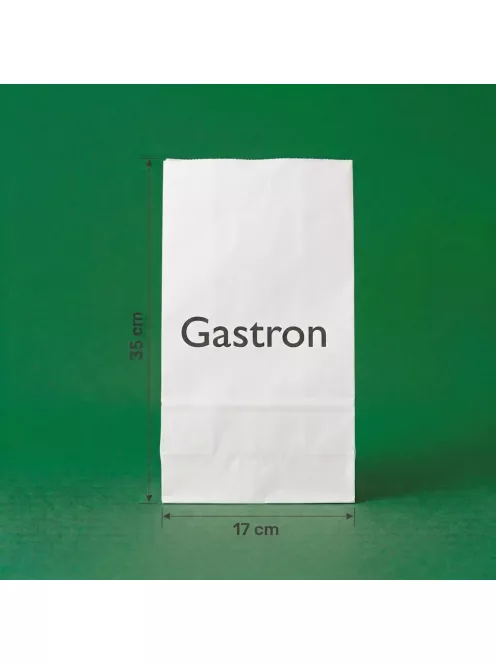 Egyedi pékáru papírtasak 1,5 kg 170 mm x 350 mm, fehér