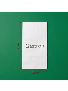 Egyedi pékáru papírtasak 2 kg 220 mm x 410 mm, fehér