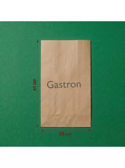 Egyedi pékáru papírtasak 2 kg extra 250 mm x 410 mm, barna