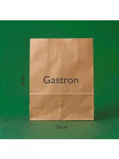   Egyedi pékáru papírtasak 2 kg közepes 220 mm x 350 mm, barna